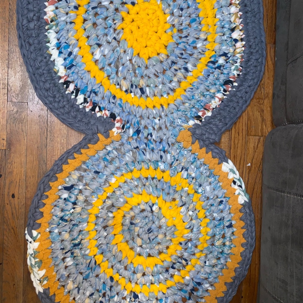 Handmade Multicolor Crochet Rug - Picture 8 of 8